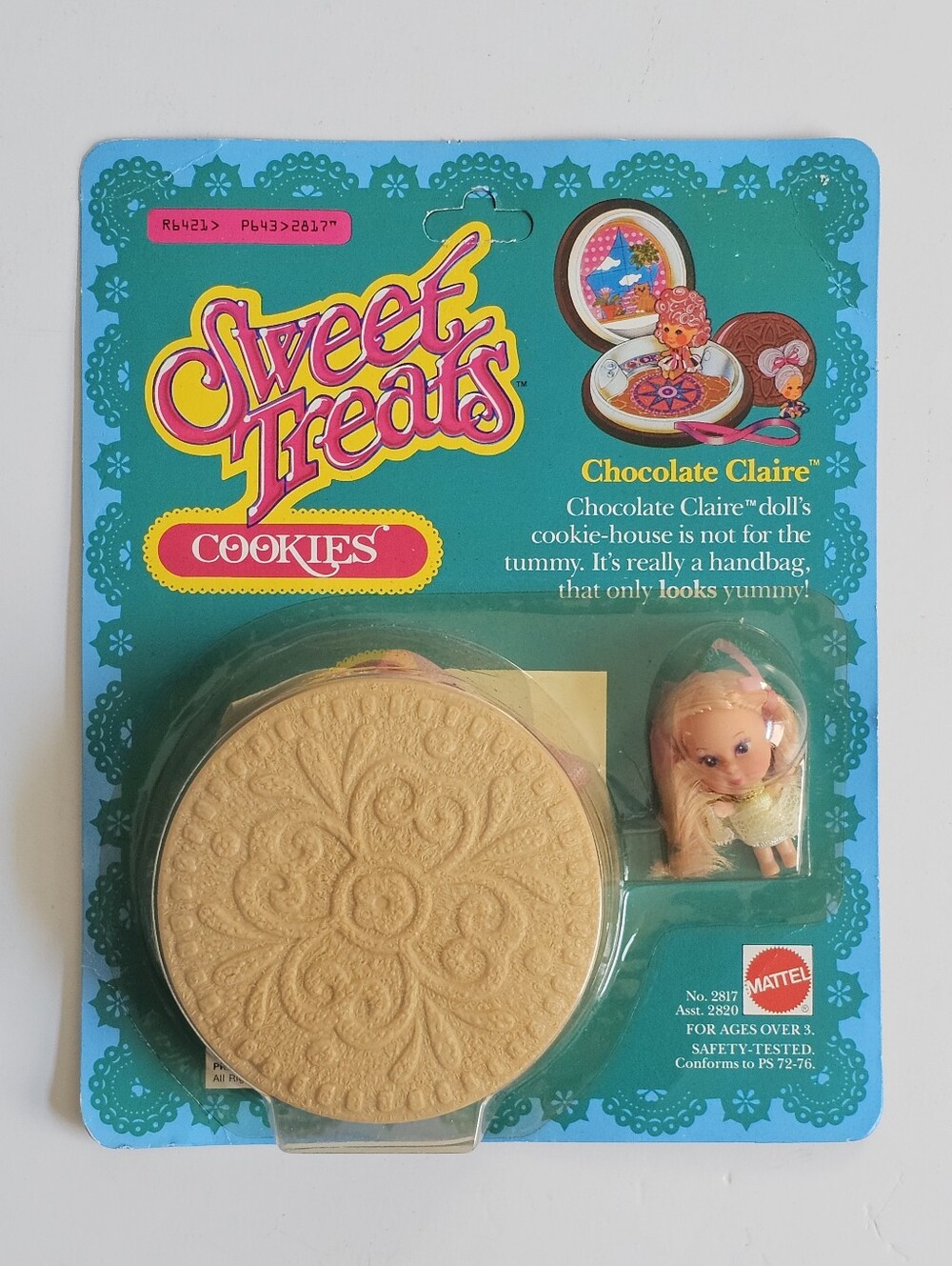 VTG Sweet Treats Cookies Chocolate Claire Doll Set 1978 Liddle Kiddles Unpunched